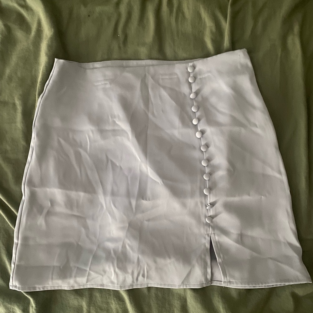 Forever 21 Satin Button Skirt